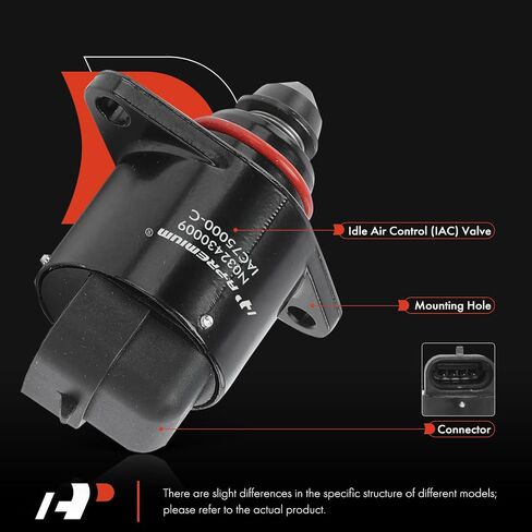 A-Premium Fuel Injection Idle Air Control Valve Compatible with Honda Passport & Acura SLX & Dodge Monaco & GMC Safari & Isuzu Amigo, Rodeo, Trooper & Oldsmobile Aurora, Intrigue & Chevrolet Astro in Saudi Arabia