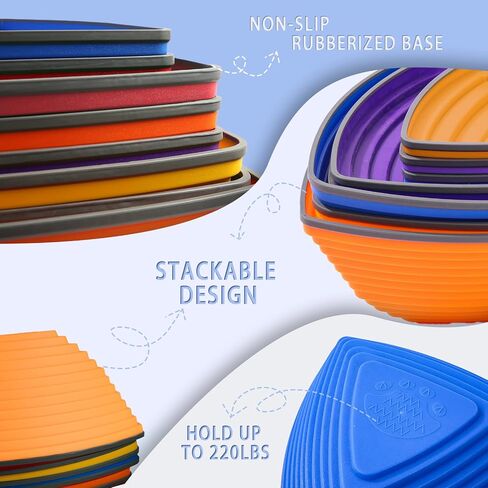 Stepping Stones for Kids Ages 3 and Up - Durable Stepping Stones Encourage Toddler Balance & Gross Motor Skills with Non-Slip Surface for Indoor Obstacle Courses Outdoor Toys Play in Saudi Arabia