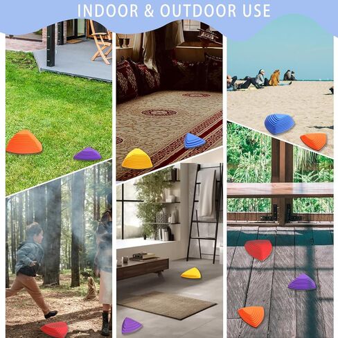 Stepping Stones for Kids Ages 3 and Up - Durable Stepping Stones Encourage Toddler Balance & Gross Motor Skills with Non-Slip Surface for Indoor Obstacle Courses Outdoor Toys Play in Saudi Arabia