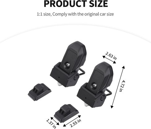 JeCar JK Hood Latches Aluminum Locking Hood Catch Exterior Accessories Compatible with Jeep Wrangler 2007-2024 JK JL & Gladiator JT Truck, Black in Saudi Arabia