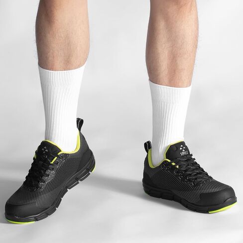 SPIEZ Waterproof Safety Shoes for Men Women, Lightweight Composite Toe Work Shoes Black Green US4-13.5 in Saudi Arabia