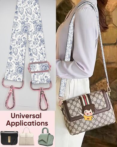 Purse Strap Replacement Crossbody, 1.5" Rose-Golden Buckle Wide Shoulder Strap Adjustable, Cute Handbag in Saudi Arabia