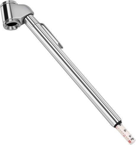 مقياس ضغط الإطارات بالقلم الرصاص، 10-120 رطل لكل بوصة مربعة، مقياس هواء مزدوج الرأس، ضغط الإطارات شديد التحمل، مقياس صمام الإطارات للشاحنة والسيارات RV ATV والدراجات النارية (عبوة واحدة) in Kuwait