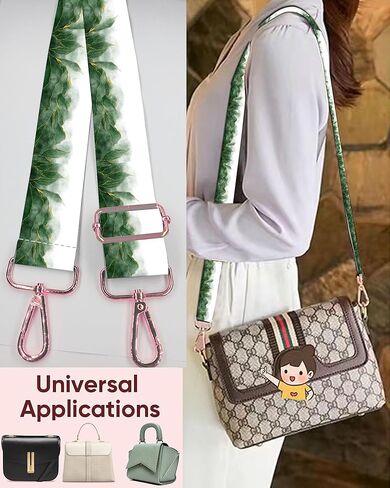 Purse Strap Replacement Crossbody, 1.5" Rose-Golden Buckle Wide Shoulder Strap Adjustable, Cute Handbag in Saudi Arabia