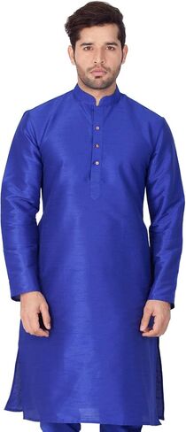 Elina fashion Men's Tunic Banglori Silk Kurta Pajama Set Indian Traditional Wear in Saudi Arabia