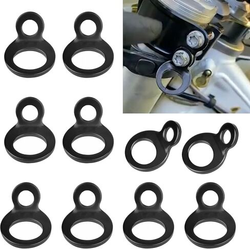 10 PCS O-Ring Tie Down Anchor Hook, Multi-Purpose Stainless Steel Tie-Down Anchors Hooks for Garage, Workshop, Truck, Trailer, Golf Cart Hitch Accessories (Black) in Saudi Arabia