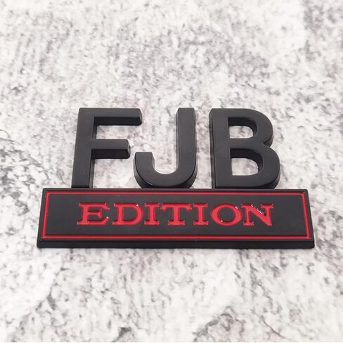 2Pcs Vehicle Car FJB Edition Emblem,ThyNing 3D Alloy Badge Fender Decal Sticker Compatible with Dodge Ram/Wrangler/Tundra/Tacoma/Chevy Sliverando and More Car Truck Emblem Decorations(Black) in Saudi Arabia