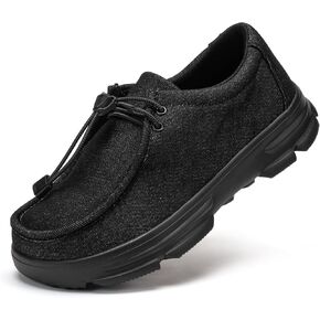 Men Extra Wide Shoes Casual Loafers Slip On Comfortable and Breathable Boat Shoes with Arch Support Insole