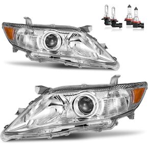 Headlights Assembly for 2010 2011 Toyota Camry[4-Door Sedan] Headlamp Replacement Pair (Only fits US Version, does NOT fit hybrid models)