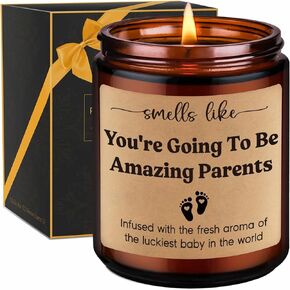 GSPY Candles, New Parents Gifts - New Mom Gifts, New Dad Gifts, Mom & Dad Gifts for New Parents - Funny Pregnancy, Mothers Day, Gender Reveal Gifts for Parents to be, First Time Dad, Mom to be
