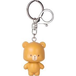 Milk Mocha 3D Figurine Keychain - Cute Vinyl Key Chain for Handbags, Purses, Bags and Backpacks, Metal Keyring
