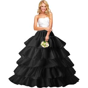 Petticoats for Women 4 Hoop Skirt 5 Layers Ball Gown Half Slips Crinoline Underskirt for Wedding Party Prom