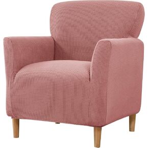 Stretch Mid Century Modern Armchair Slipcover 1-Piece Armchair Slipcovers for Living Room Furniture Protector (orange)