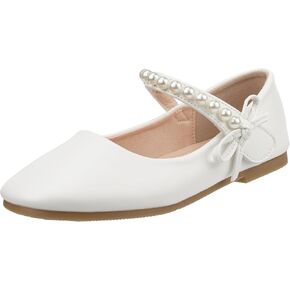 TRIWORIAE- Girls Mary Jane Dress Shoes Ballerina Flats of Child for School, Wedding, Party, Daily Wear