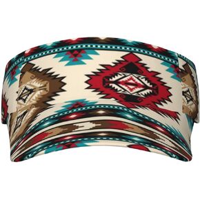 Cute Indian Native American Hats Native Adjustable Sport Visors Sun Visor Hats Cap Visors for Women Men