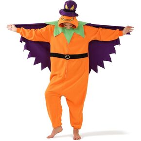 Pumpkin Adult Onesie Pajamas Jack O Lantern Halloween Cosplay Costume for Women Men