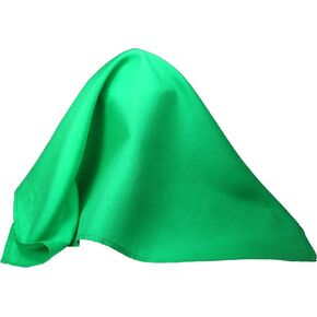 Fine Emerald Green 100% Silk Pocket Square Full-Sized 16"x16"
