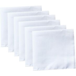 Solid White Cotton Hankderchiefs for DIY Drawn Embroidery Party 28 Square