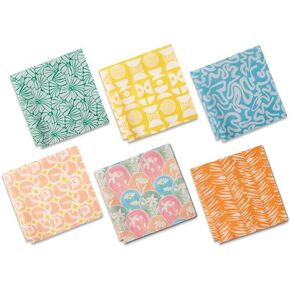 HexaFun 100% Organic Soft Cotton Unisex Handkerchiefs | Multicolor & Trendy Printed Hanky Designs | Soft & Breathable Fabric | Best For Styling & Everyday Use | Pack Of 6 | Beat The Heat