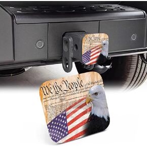 Trailer Hitch Cover, Blessed by God Spoiled by My Husband 2 Inch Hitch Plug Covers Hitch Cover Tube Rubber Towing, Square Receiver Plug Cap for Cars Suvs Trucks