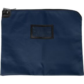 BankSupplies HIPAA Locking Courier Bags | Black | 19W x 15H | Durable Laminated Nylon Fabric | Metal Pop Up Lock | for Money, Coins, Currency, Checks & Documents