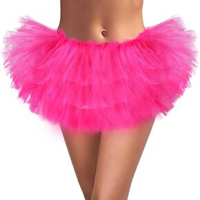 Tutu for Women Adults - 5 Layer Tutu Skirts, Tutus for Women Girls, Halloween Tutu Adult, 80s Tulle Skirt Costume