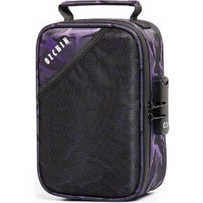 OZCHIN Smell Proof Bag with Combination Lock 9.5" x 6" x 3.5" File Organizer Case Container Medicine Lock Bag Travel Storage Case Safe Bag for Documents and Valuables Storage