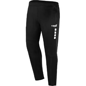 Capelli Sport Men's Standard Sweatpants, Uptown Gym Training Jogger Pants with Zipper Pockets, Black White