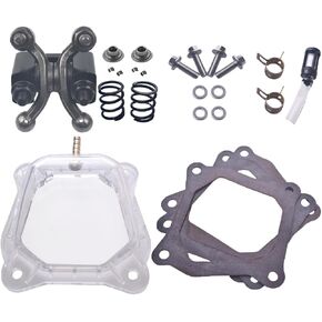 Shaft Rocker Arm Set w Black Clear Valve Cover For Predator 212cc Non Hemi,Race retainers & 36lb Race Springs