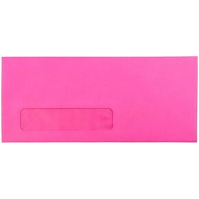JAM PAPER #10 Business Colored Window Envelopes - 4 1/8 x 9 1/2 - Violet Recycled - 50/Pack