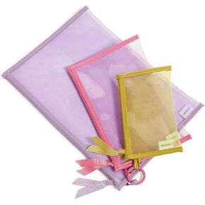 Vera Bradley Clear 3 Pouch Organizer Set, Colorblock