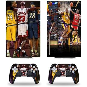 Console Decal Skin Basketball Legends Vinyl Sticker Compatible with PS5 Slim Disk Console Controllers Wrap Skins Basketball Goat
