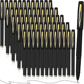 Outus 200 Pcs Black Gel Ink Pens Rollerball Pens Bulk 0.5mm Black Pen Bulk Ultra Fine Point Roller Ball Pens Gel Pens for Office, School, Writing, Taking Notes, Sketching