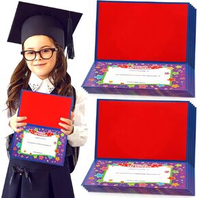 72 Pcs Bulk Kindergarten Diplomas Kindergarten Graduation Award Certificates 2024 Classroom Activities Certificate for Kids Students Teachers Supplies(Black Kindergarten)