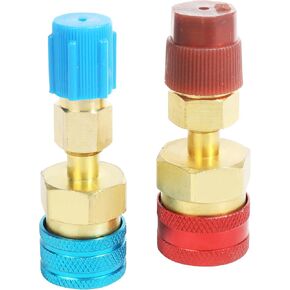 R1234YF to R134a Conversion Adapters Quick Couplers Kit,Car Accessories R1234yf Refrigerant Recharge Kit,High Low Side Adapter for R1234yf Air Conditioning Systems Evacuation Recharging