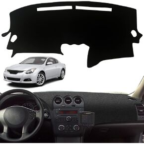 Dashboard Dash Board Cover Mat Pad Carpet Non-Slip Custom Compatible with Nissan Altima 2007-2012 Protector Sunshield (Black Trim)