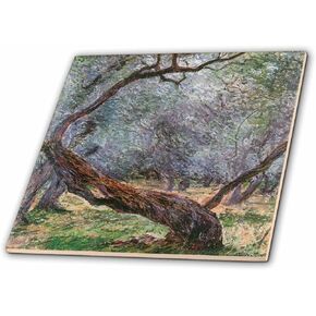 3dRose ct_126609_3 Study of Olive Trees by Claude Monet, 1884 Ceramic Tile, 8-Inch