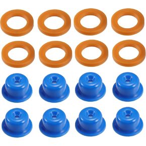 Fuel Injector Seal O Ring - Car O-Ring Rebuild Repair Kit - for Ford F-Series Plastic Blue - 8 Sets