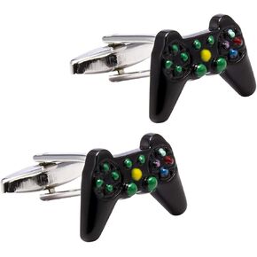 Knighthood Remote Control Shape Cufflinks Black Shirt Cuff Links Business, Wedding Gifts with Gift Box
