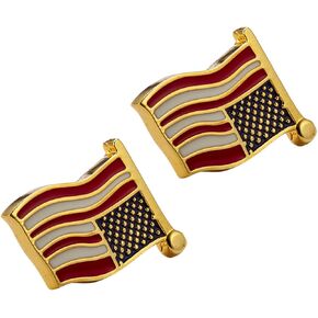 Knighthood American Flag Cufflinks Shirt Cuff Links Business, Wedding Gifts with Gift Box