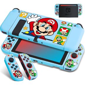 Designed for Nintendo Switch Case Switch Joy-Con TPU Cases for Girls Boys Kids Cute Kawaii Character Protective Shell Compatible with Nintendo Switch Controller Cover - Black Zelda TOTK