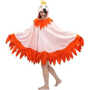 Unisex Flamingo Costume, Animal Hooded Cosplay, Funny Pajamas