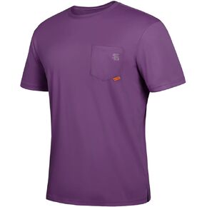 Men's Rash Guard Shirts UPF 50+ Moisture Wicking Short Sleeve Chest Pocket Quick Dry Lightweight