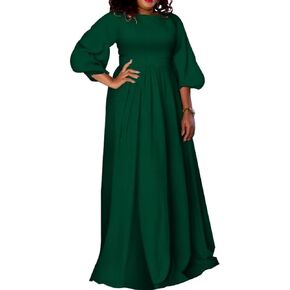 Satin Dresses for Women Elengant Wedding Guest Dress Lady African Dashiki Party Dresses O-neck Cocktail Long Dress