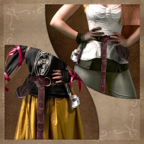 IncreDecor Renaissance Accessories with Renaissance Belt Medieval Embossed Belt Pouch Leather Bracers for Halloween Cosplay in Saudi Arabia