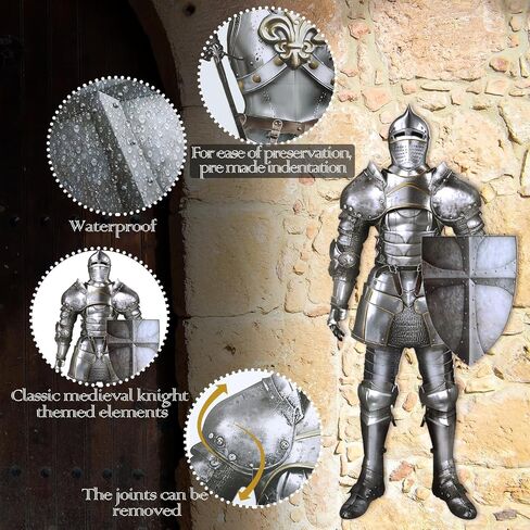 2 Sets Medieval Renaissance Decor Jointed Knight Castle Accessory 24 in Castle Decorations Armor Knight Cut Out for VBS, Sunday School, Birthday, Medieval Renaissance Knight Castle Party in Saudi Arabia
