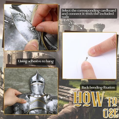 2 Sets Medieval Renaissance Decor Jointed Knight Castle Accessory 24 in Castle Decorations Armor Knight Cut Out for VBS, Sunday School, Birthday, Medieval Renaissance Knight Castle Party in Saudi Arabia