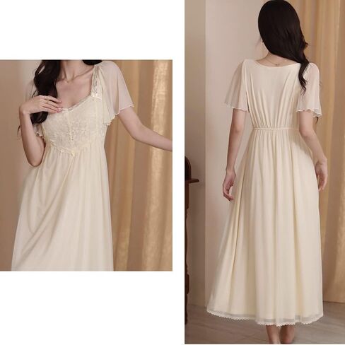 فستان نوم الأميرة للسيدات، ثوب نوم فيكتوري، ملابس نوم PJS Lounger Babydoll Chemes Sleepshirt Nighties in Kuwait