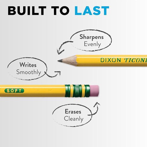 Ticonderoga Wood-Cased Pencils, Unsharpened, #4 2H Extra Hard, Yellow, 12 Count in Kuwait