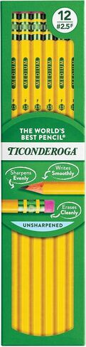 Ticonderoga Wood-Cased Pencils, Unsharpened, #4 2H Extra Hard, Yellow, 12 Count in Kuwait